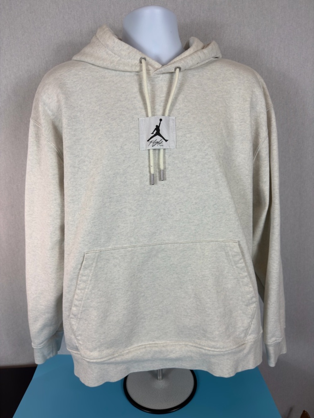 Jordan Neutral Cream Pullover Hoodie with Jumpman Patch